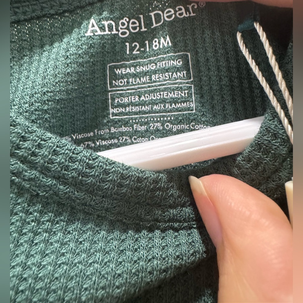 Angel Dear Forest Green Long Sleeve Bodysuit - Picture 3 of 3